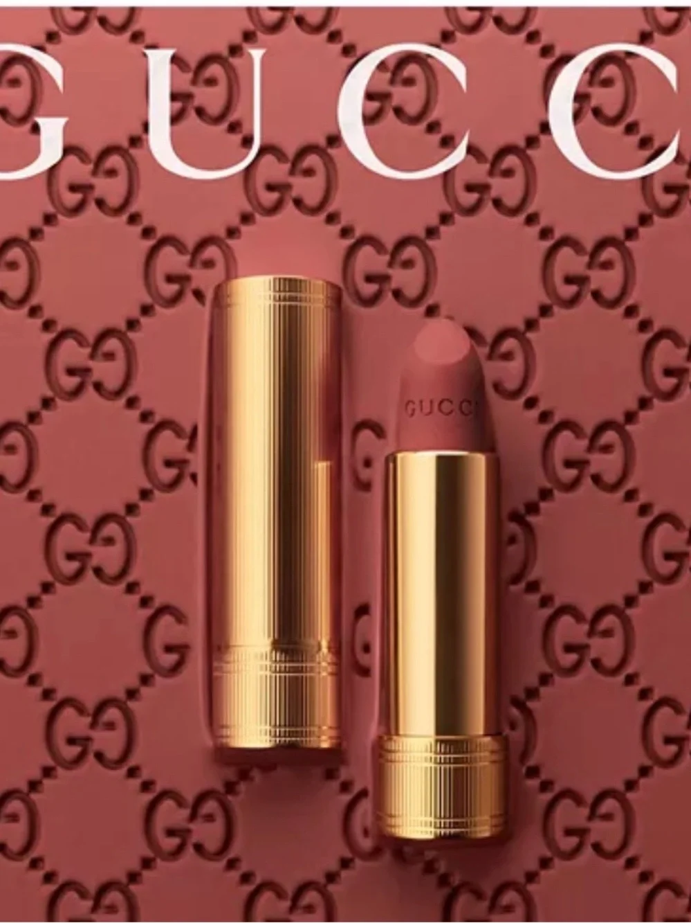 GUCCI Rouge A Levres mat lipstick Constance vermillion NIB